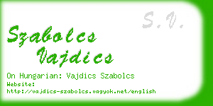 szabolcs vajdics business card